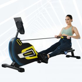 Magnetic Rowing Machine Folding Rower with 14 Level Resistance Adjustable, LCD Monitor and Tablet Holder for Foldable Rower Home Gym Cardio Workout