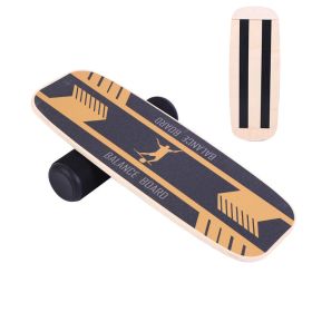 Non Slip Yoga Balance Board Rehabilitation Training Wood (Option: 03Yellow-A)