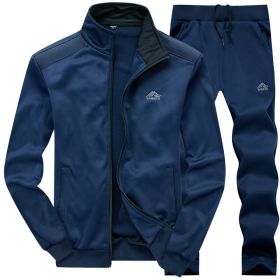 Men's 2 Pieces Full Zip Tracksuits Sport Suits Casual Outfits Jacket & Pants Fitness Tracksuit Set (size: S)