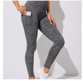 Leggings High Waisted Tummy Control Workout Yoga Pants (Color: Gray')