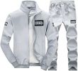 Men's Casual Slim Fit Tracksuit Long Sleeve Jogging Athletic Jacket Suits Set