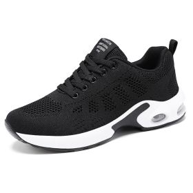 Women Mesh Casual Sport Shoes 36-42 Breathable Lightweight Running Air Cushion Outdoor Soft Sneaker Spring Summer Autumn New (Color: Black)