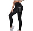 High Waist Elastic Free Side Pocket Legging Yoga Pants