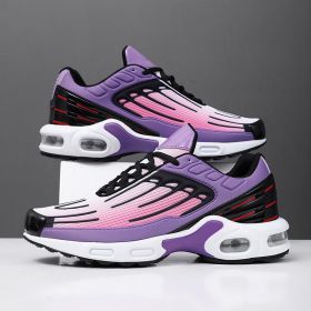 Mens Sport Running Shoes Summer Breathable Mesh Walking Jogging Athletic Sneakers Lightweight Outdoor Male Trainer Hombre Shoes (Color: pink purple H218)