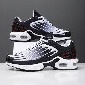 Mens Sport Running Shoes Summer Breathable Mesh Walking Jogging Athletic Sneakers Lightweight Outdoor Male Trainer Hombre Shoes (Color: white black red H218)