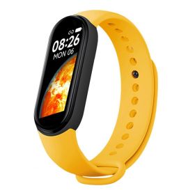 M7 Smart Watch Bluetooth Step Counting Sports Smart Bracelet Fitness Tracker Heart Rate Blood Pressure Sleep Monitor Smartwatch (Color: Yellow)