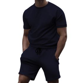 Men Short Sets 2 Piece Outfits Fashion Summer Tracksuits Casual Tee  Short Set (size: S)