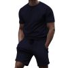 Men Short Sets 2 Piece Outfits Fashion Summer Tracksuits Casual Tee  Short Set