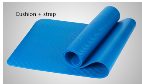 Eco-friendly NBR Yoga Mat (Color: Blue With straps)