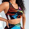 Personalized Printing Drying Running Fitness Sports Bra Women Seamless Knitting Tight High Elastic Yoga Suit