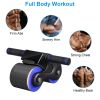 Automatic Rebound Abdominal Wheel Anti-slip AB Roller Wheel with Kneel Pad Phone Holder Home Gym Abdominal Exerciser for Men Women