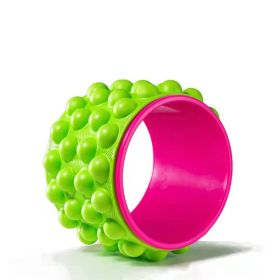 DFloating Point Yoga Wheel Back Yoga Equipment (Option: Outer Green Inside Pink)